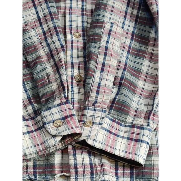 Vintage Sir Pendleton Shirt Mens Medium Blue Green Plaid LS Wool Button Down - Picture 4 of 9